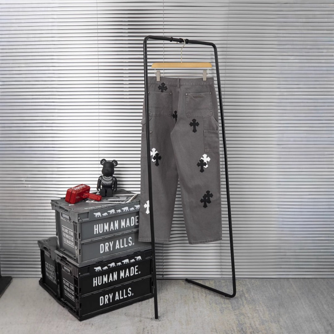CHH Chrome Hearts Jeans Unisex Casual Loose Jeans