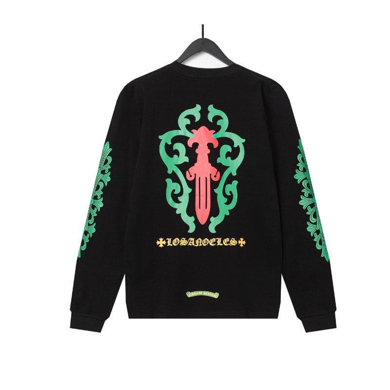 Chh Chrome Heart Long Sleeve Shirt Unisex Fashion Loose Long Sleeve Shirt