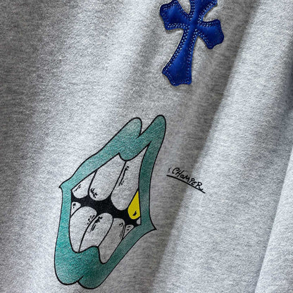 Chh Chrome Hearts Hoodie Autumn/Winter CH Classic Color Sanskrit Hand Painted Graffiti Casual Hooded Sweater