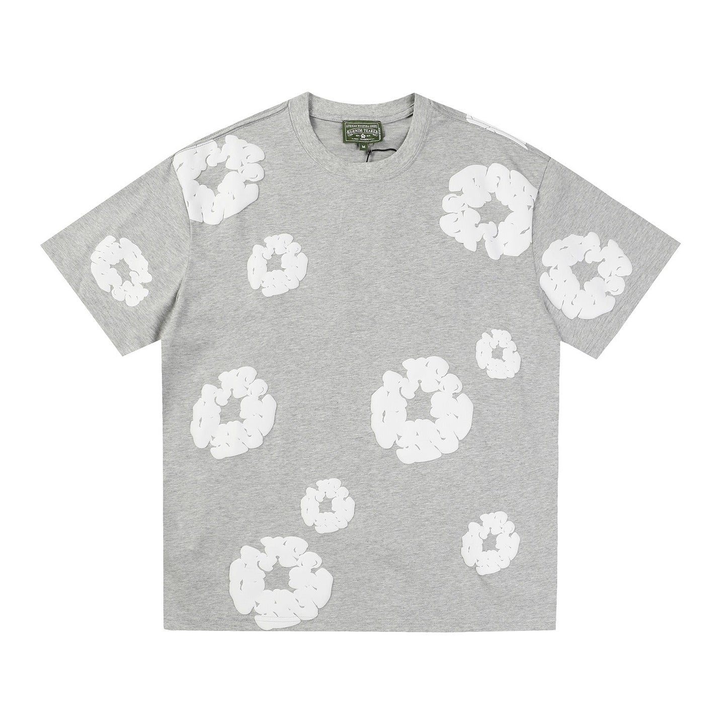 Denim Tears Outfit:T Shirt/Shorts (Separate Purchase Options) Puff Print Short Sleeve T-shirt Loose Couple Shorts Suit