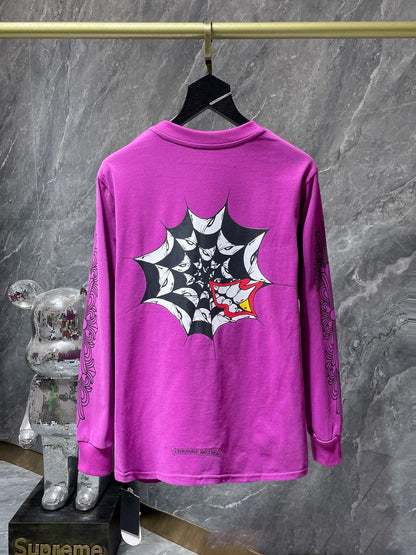 Chh Chrome Heart Long Sleeve Shirt Unisex Fashion Loose Long Sleeve Shirt