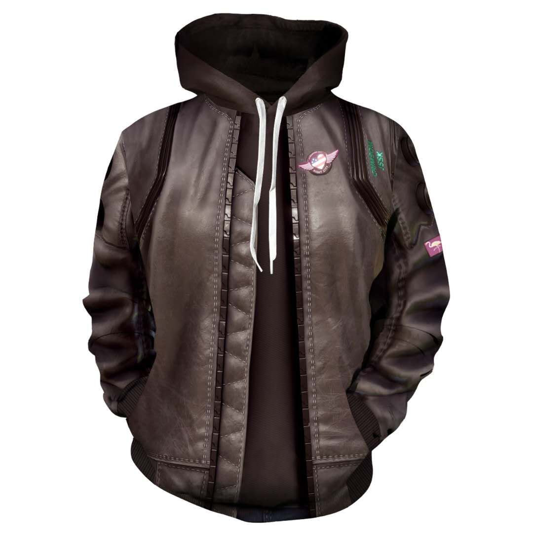 Cyberpunk 2077 Jacket 3D Digital Printing Hooded Cardigan Sweater