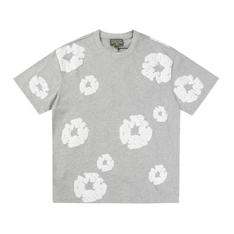 Denim Tears Outfit:T Shirt/Shorts (Separate Purchase Options) Loose Short Sleeve T-shirt Casual Shorts Suit
