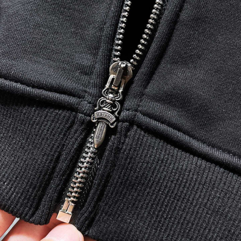 Chh Chrome Hearts Hoodie Horseshoe LOGO Phantom Zip Cardigan Jacket Sweater