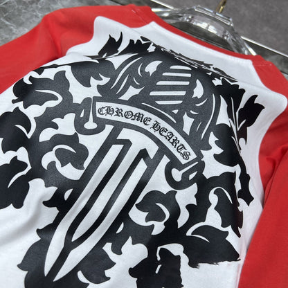 Chh Chrome Heart Long Sleeve Shirt Unisex Fashion Loose Long Sleeve Shirt