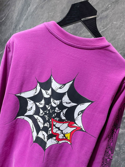 Chh Chrome Heart Long Sleeve Shirt Unisex Fashion Loose Long Sleeve Shirt