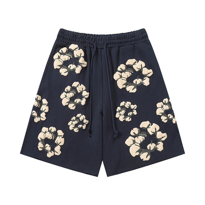 Denim Tears Shorts Yellow floral cotton