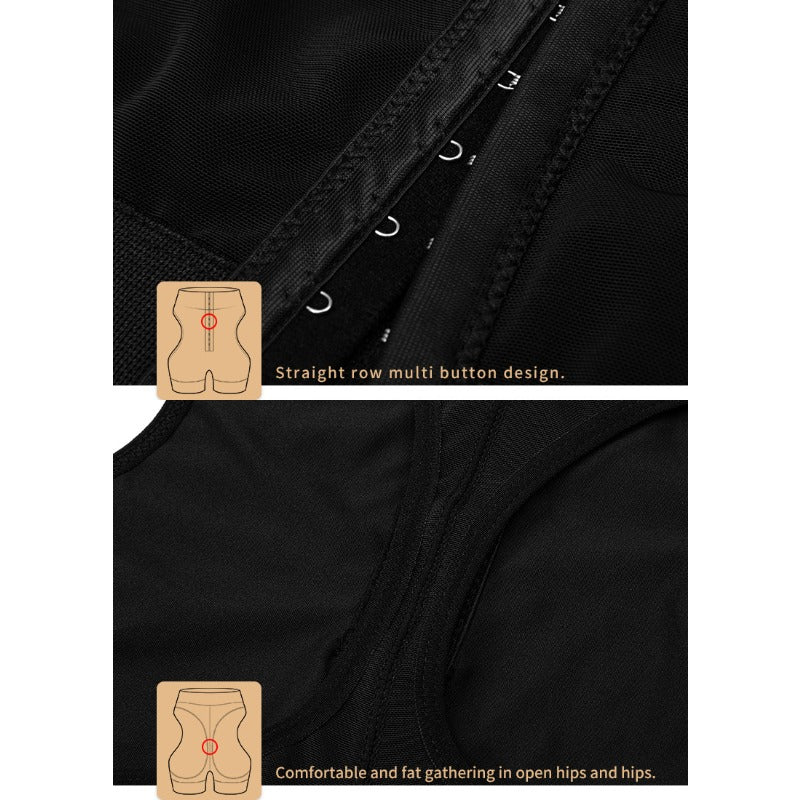 Butt lifter shapewear panty buttoned tummy tuck butt lift