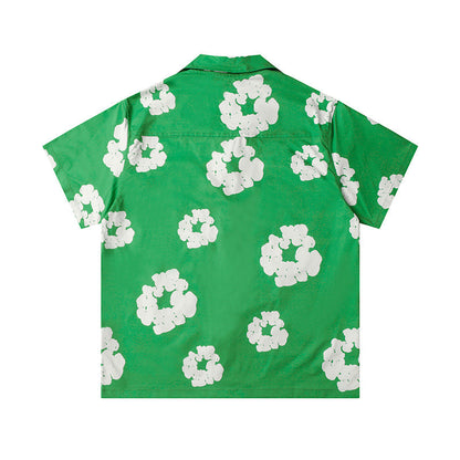 Denim Tears Button-Down Shirt Flower Woven