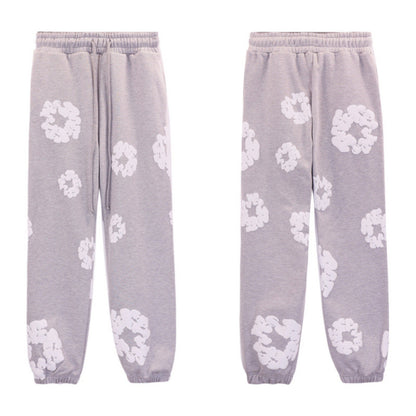Denim Tears Outfit:Hoodie/Sweatpants (Separate Purchase Options) Puff Print Couple Loose Hooded Sweater