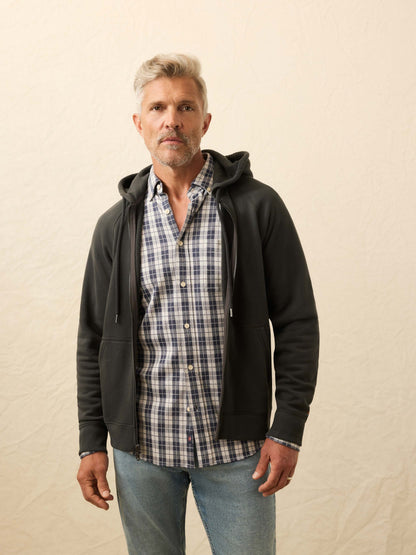 High Standard Fleece Zip Hoodie - Mountain Black