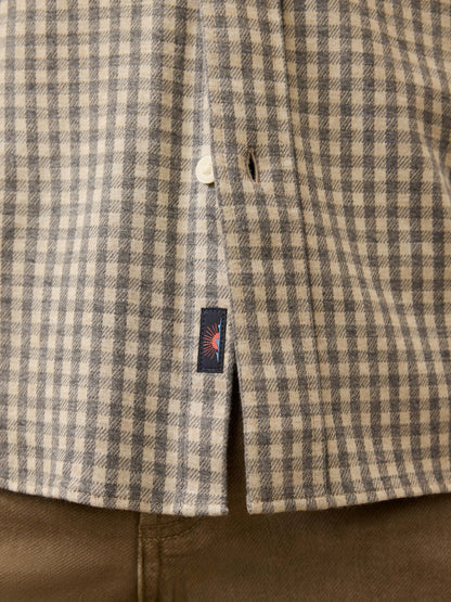 Coastline Knit Shirt - Fox Grey Gingham