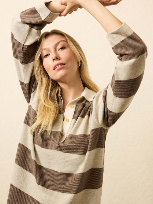 Legend™ Sweater Rugby Popover - Mocha Rugby