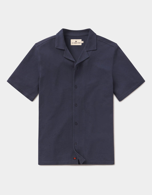 Cotton Pique Camp Shirt