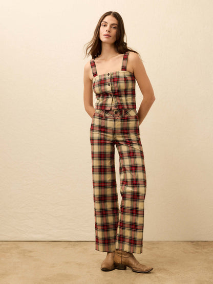 High Ridge Cord Bustier - Winterstone Plaid