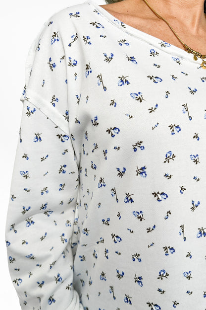 ALB Custom Women's Ditsy Floral Print Long Sleeve Top