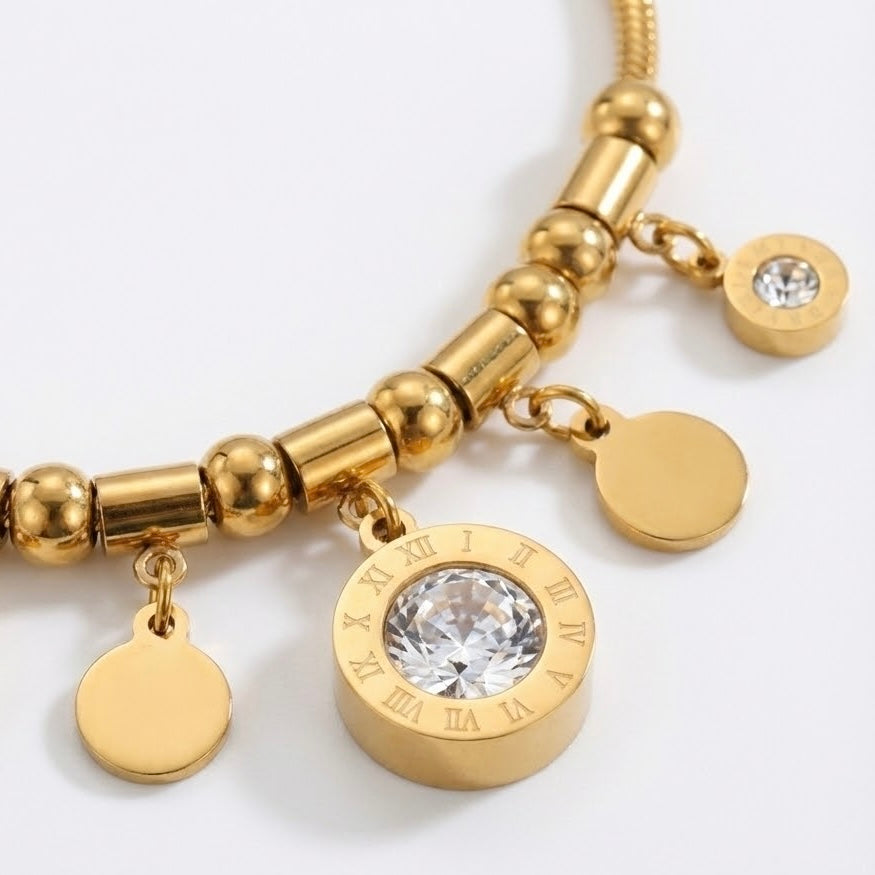 ALB Custom Gold Charmed Bracelet