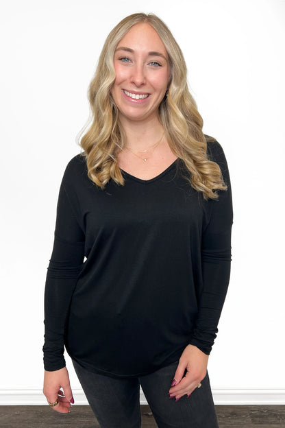 ALB Custom Women's Premium Everyday V-Neck Long Sleeve Top