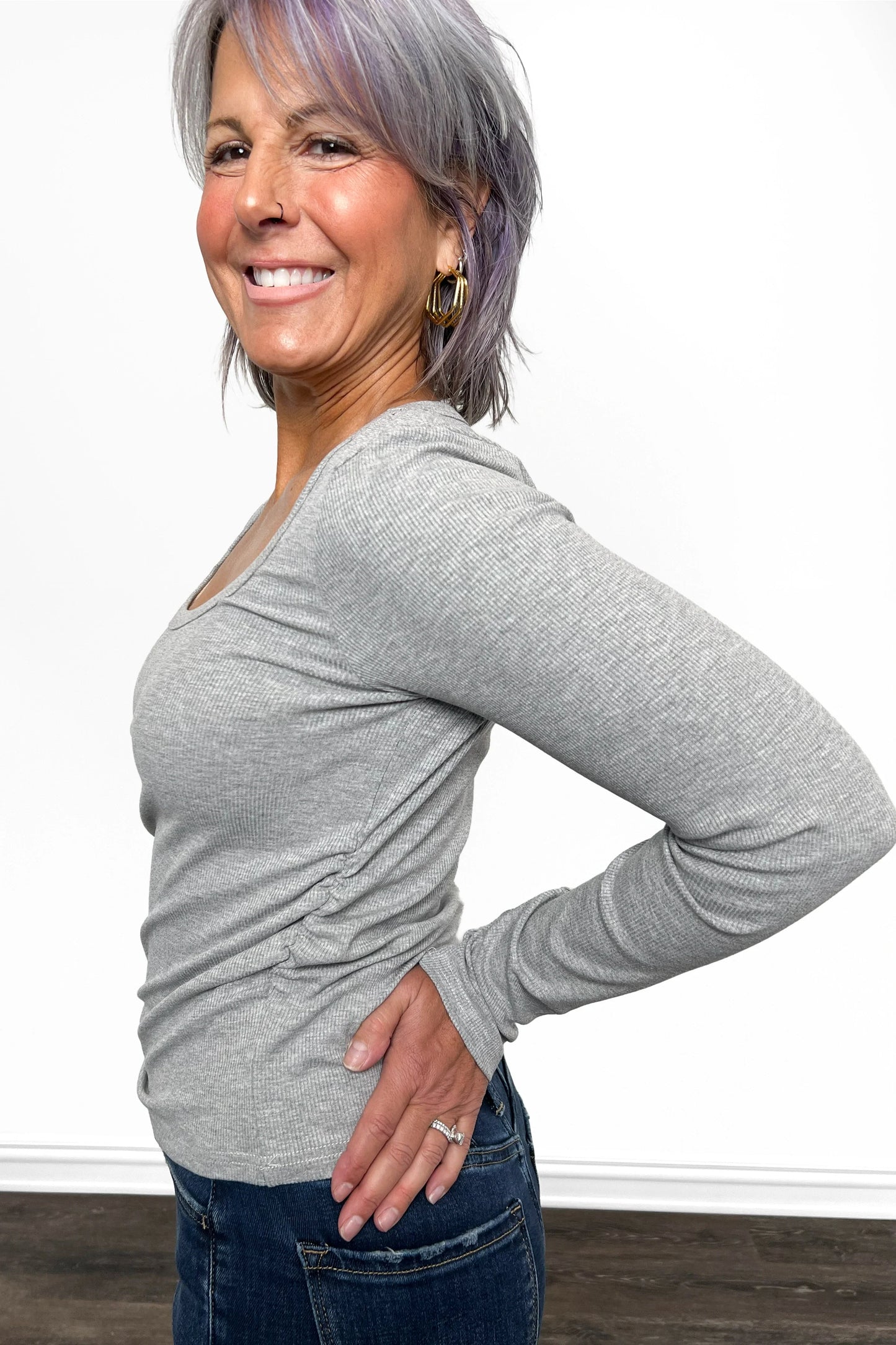 ALB Custom Women's Scoop Neck Cinched Top
