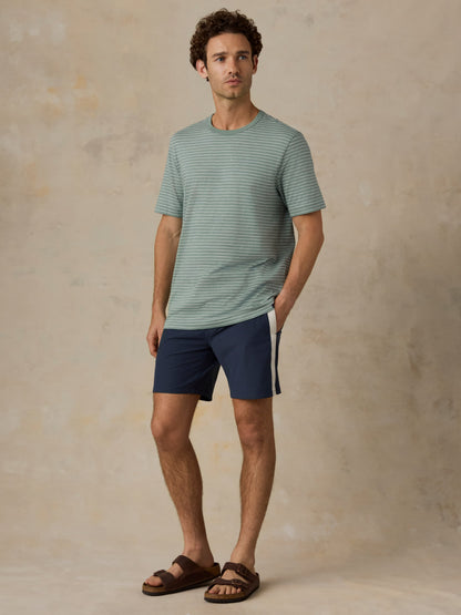 Sunwashed Regenerative Tee - Verona Green Stripe