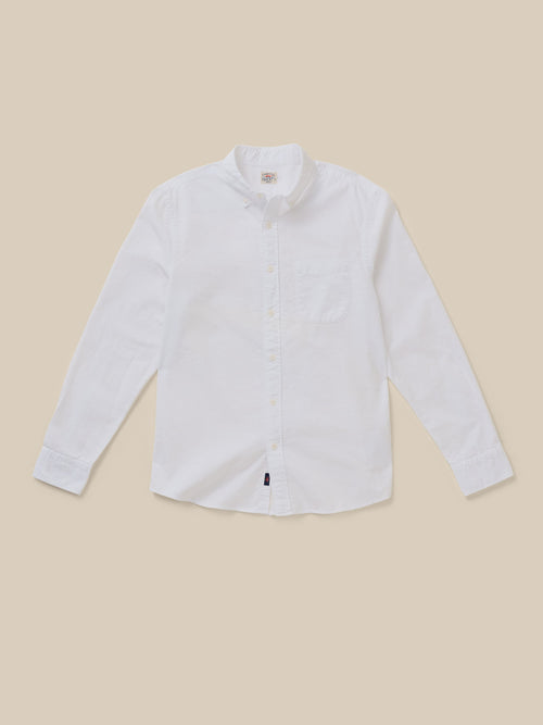 Laundered Oxford Shirt - Pure White