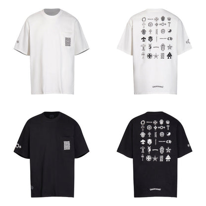 CHH Chrome Heart T Shirts T-shirt logo print cotton round neck short sleeve