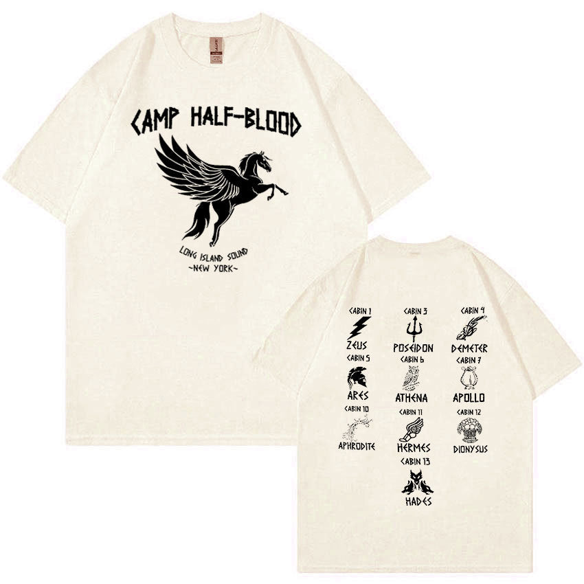 Camp Half Blood Long Island Sound Percy Jackson Print T-shirt