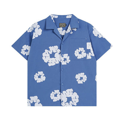 Denim Tears Outfit:T Shirt/Shorts (Separate Purchase Options) Shirt Loose Shorts Men and Women Casual Suit