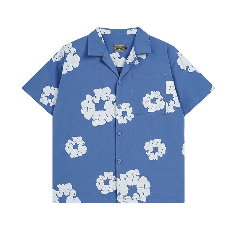Denim Tears Outfit:T Shirt/Shorts (Separate Purchase Options) Shirt Loose Shorts Men and Women Casual Suit