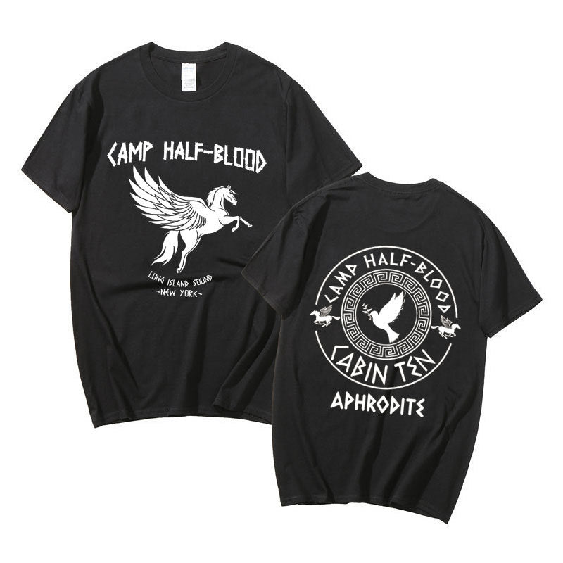 Camp Half Blood Graphic Print T-shirt Summer Men Women Fashion