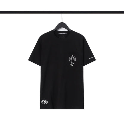 CHH Chrome Heart T Shirts Sanskrit Color Printing Loose Casual Crew Neck Short Sleeve T-Shirt
