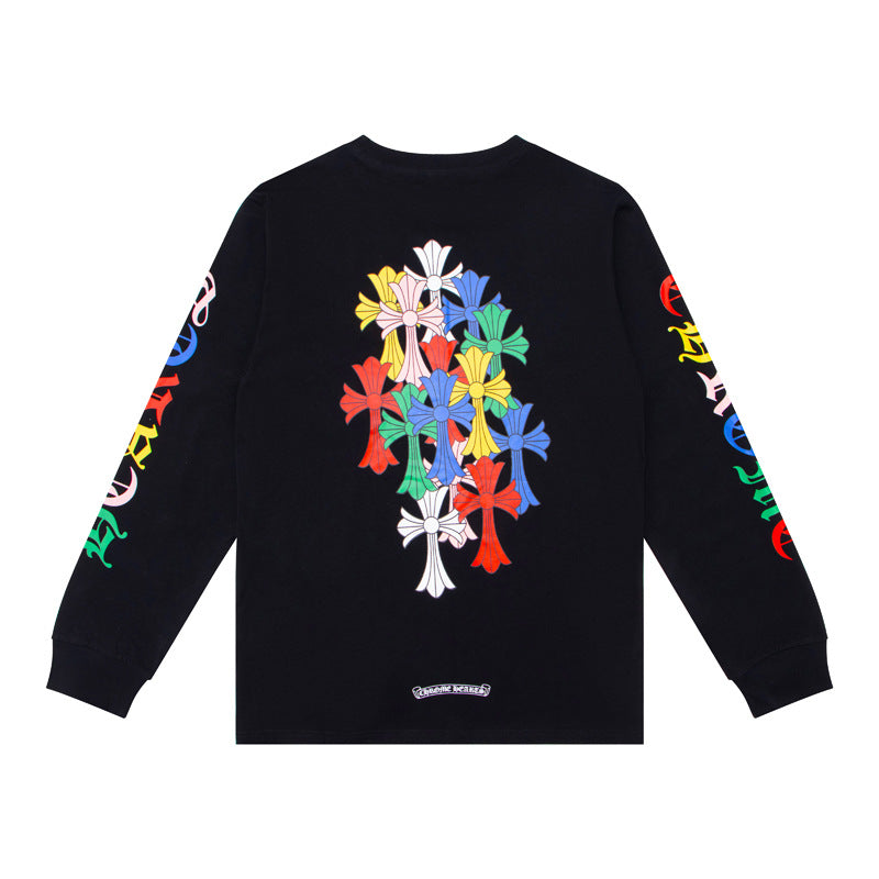 Chh Chrome Heart Long Sleeve Shirt Unisex Fashion Loose Long Sleeve Shirt