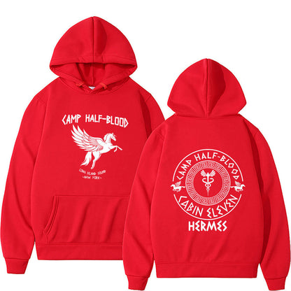Camp Half Blood Graphic Hoodies Men Women Vintage Causal