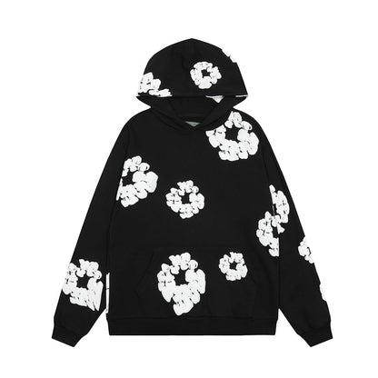 Denim Tears Outfit:Hoodie/Sweatpants (Separate Purchase Options) Loose Hooded Sweatshirt Casual Sweatpants