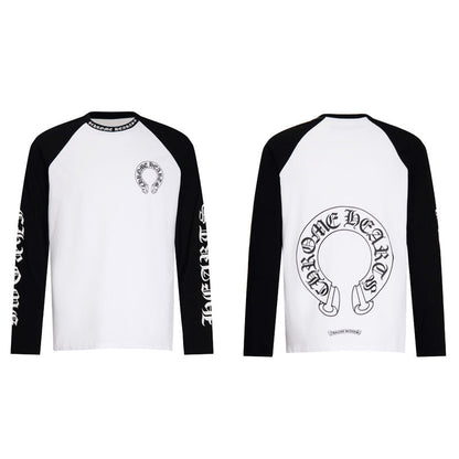 Chh Chrome Heart Long Sleeve Shirt Unisex Fashion Loose Long Sleeve Shirt