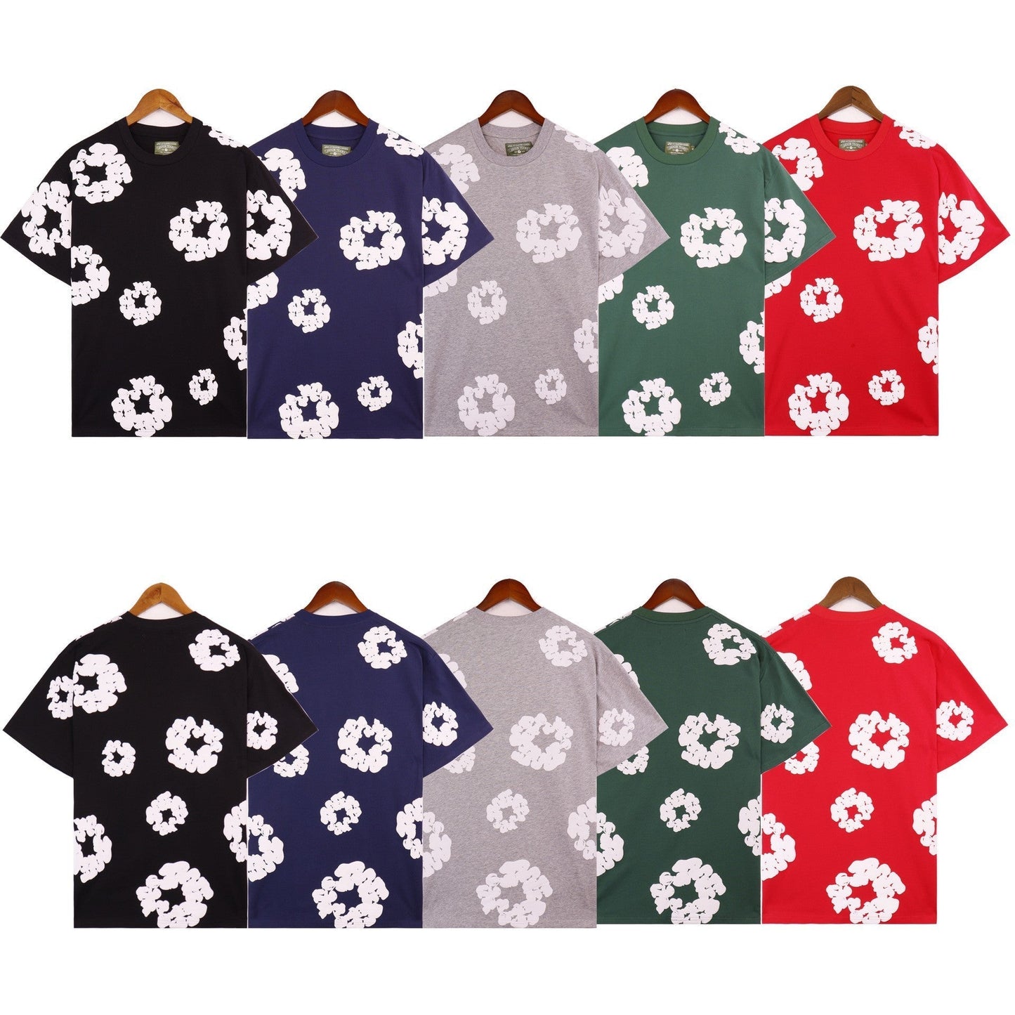 Denim Tears T Shirts Kapok Puff Print Short Sleeve T-shirt