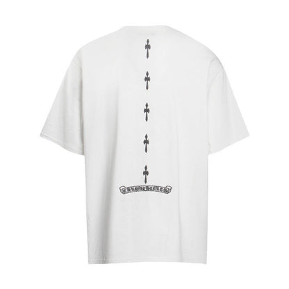 CHH Chrome Heart T Shirts Cross Color Printed Short Sleeve T-Shirt