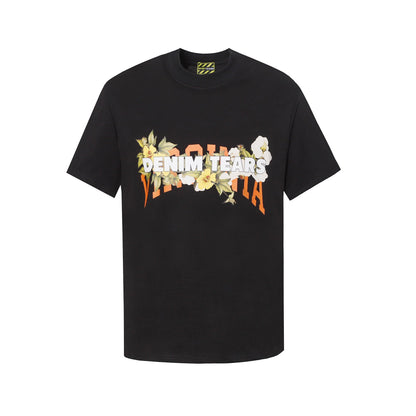 Denim Tears T Shirts 24S Kapok Geometric Pattern Short Sleeve T-shirt