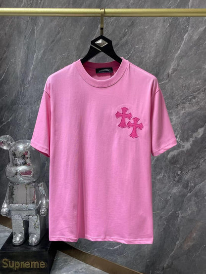 CHH Chrome Hearts T Shirts Embroidered Colored Classic Cross Horseshoe