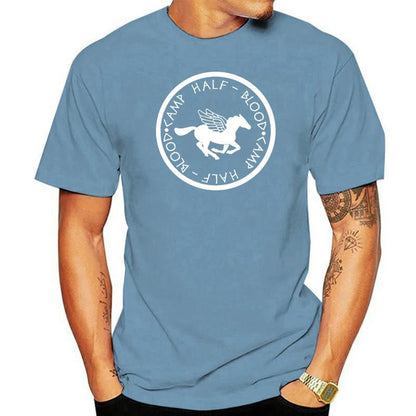 Camp Half Blood Logo ManT-Shirt T Shirts Short Sleeve Leisur