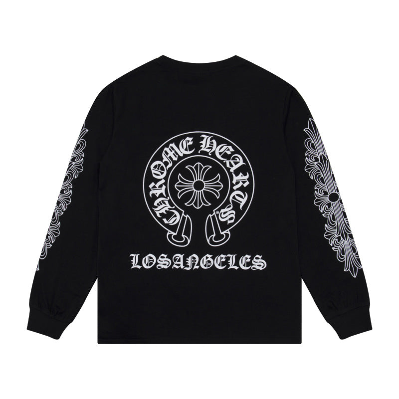 Chh Chrome Heart Long Sleeve Shirt Unisex Fashion Loose Long Sleeve Shirt