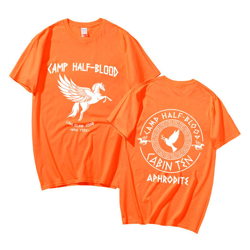 Camp Half Blood Graphic Print T-shirt Summer Men Women Fashion