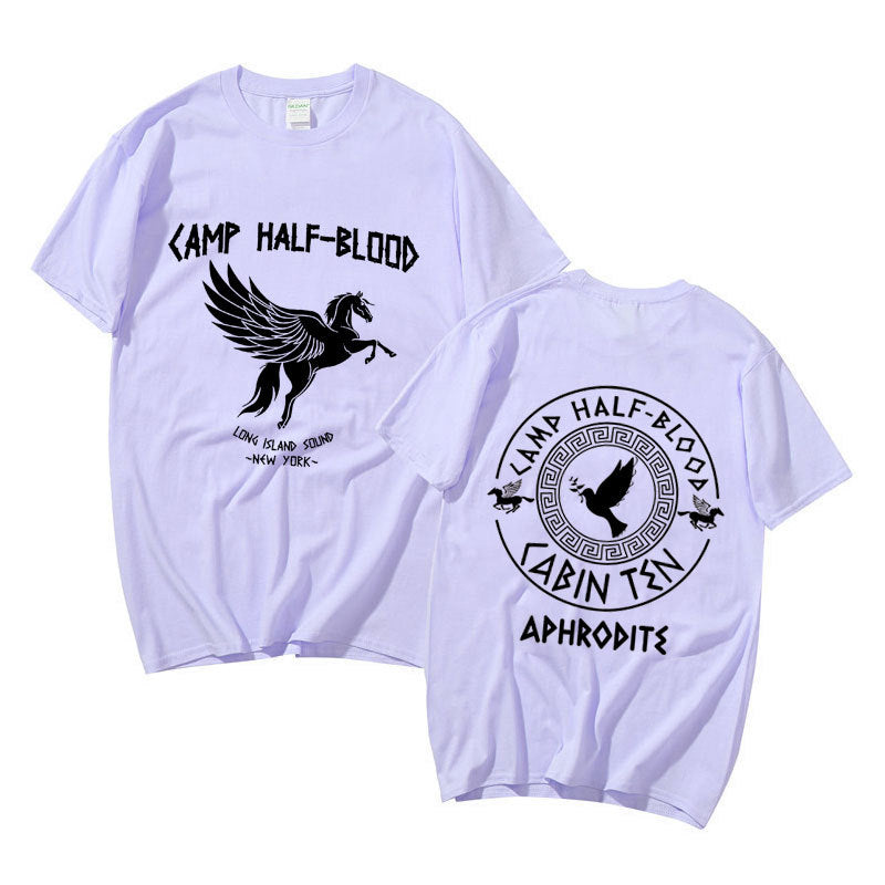Camp Half Blood Graphic Print T-shirt Summer Men Women Fashion