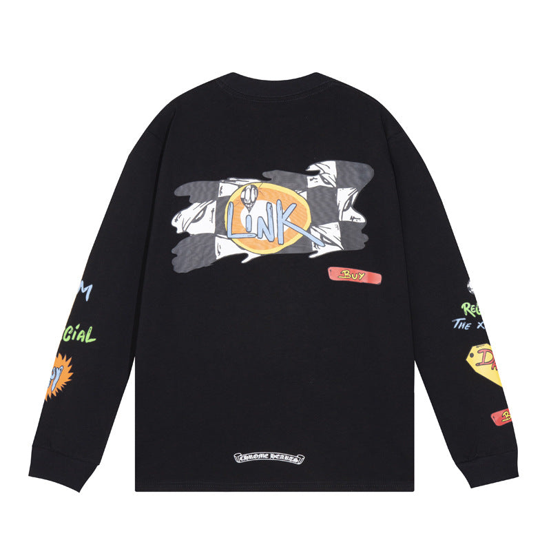 Chh Chrome Heart Long Sleeve Shirt Unisex Fashion Loose Long Sleeve Shirt