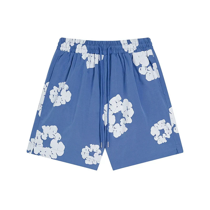 Denim Tears Outfit:T Shirt/Shorts (Separate Purchase Options) Shirt Loose Shorts Men and Women Casual Suit