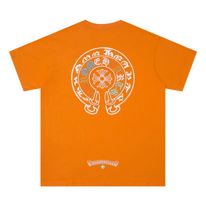 CHH Chrome Heart T Shirts Horseshoe Patch Embroidery Short Sleeve T-Shirt