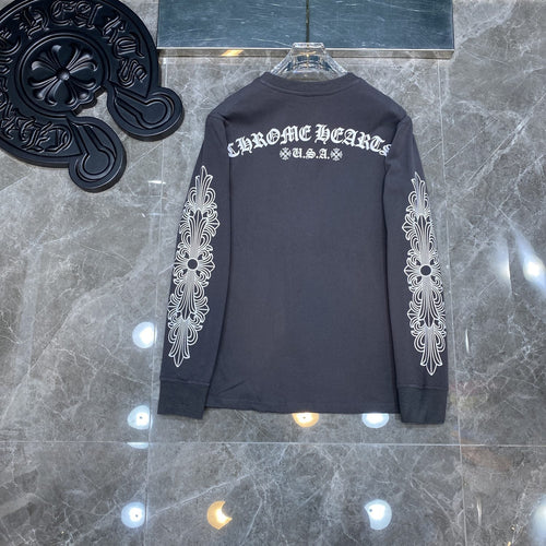 Chh Chrome Heart Long Sleeve Shirt Unisex Fashion Loose Long Sleeve Shirt