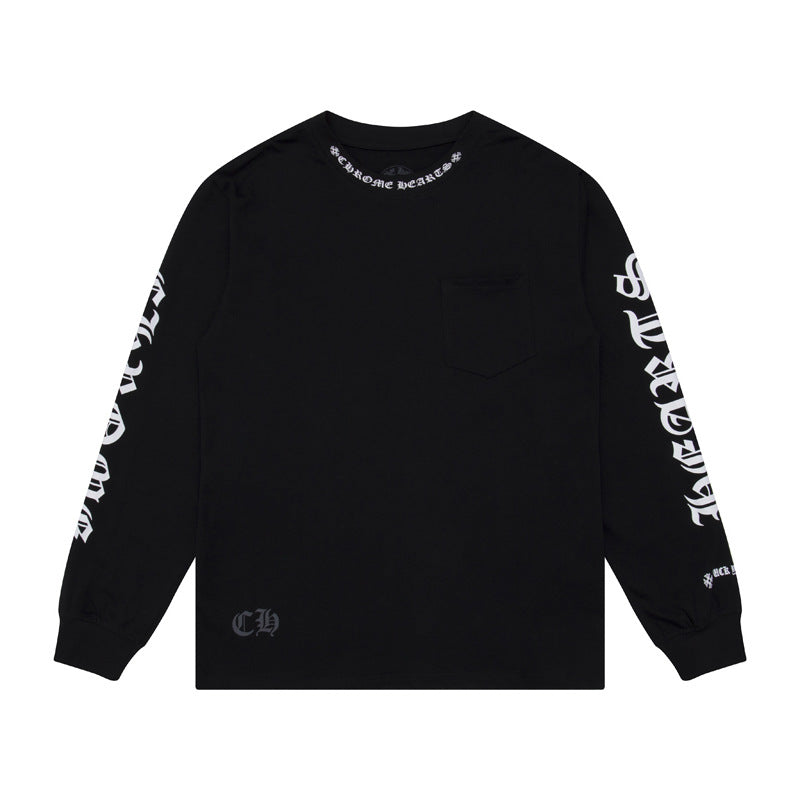 Chh Chrome Heart Long Sleeve Shirt Unisex Fashion Loose Long Sleeve Shirt