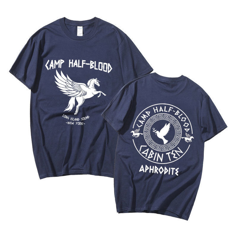 Camp Half Blood Graphic Print T-shirt Summer Men Women Fashion
