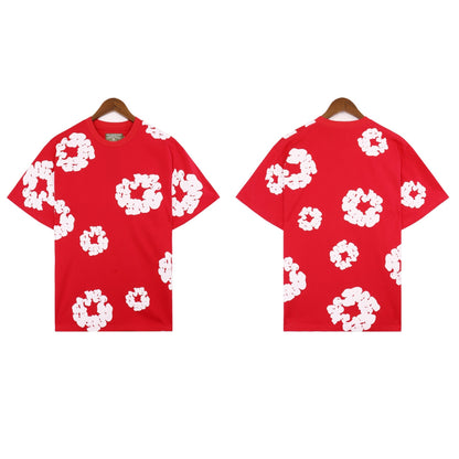 Denim Tears T Shirts Kapok Puff Print Short Sleeve T-shirt